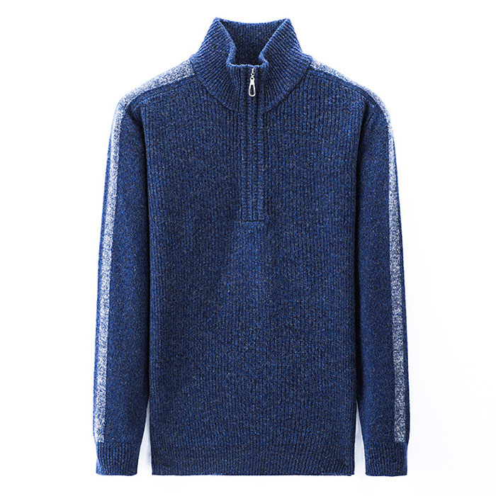 Pull pull-en-cou rond en coton, pull d'échappement à cou rond en cachemire, pull d'échappement du cou rond bleu marine sont des articles essentiels dans les armoires d'hiver, avec de multiples avantages