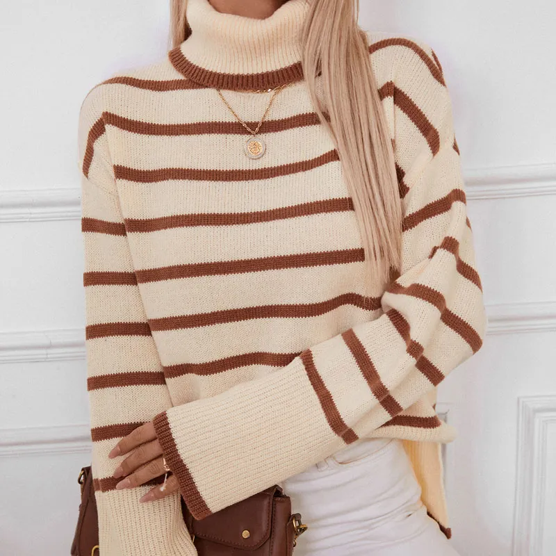 Ce pull chic et élégant est un incontournable pour tous ceux qui veulent rester au chaud et à la mode cet hiver de laine, des pulls à cou hauts.