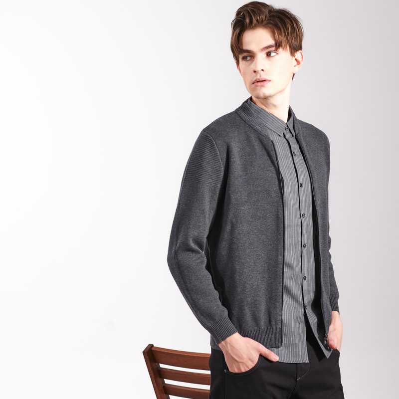 Pull cardigan décontracté pour hommes d'affaires