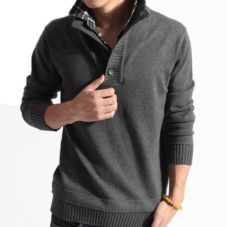 Pull polo faux de deux pièces