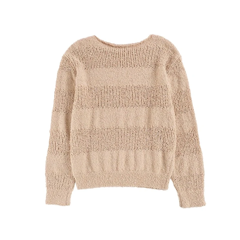 Pull court féminin creux