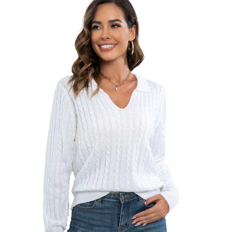 Revers en V Twist Twist Women Sweater