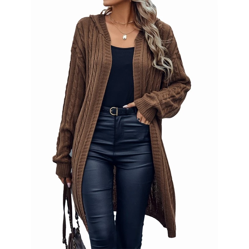 Pull à sweat à sweat à cardigan long