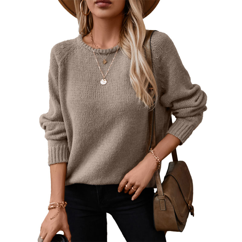 Pull d'ourlet de coulier de cou rond