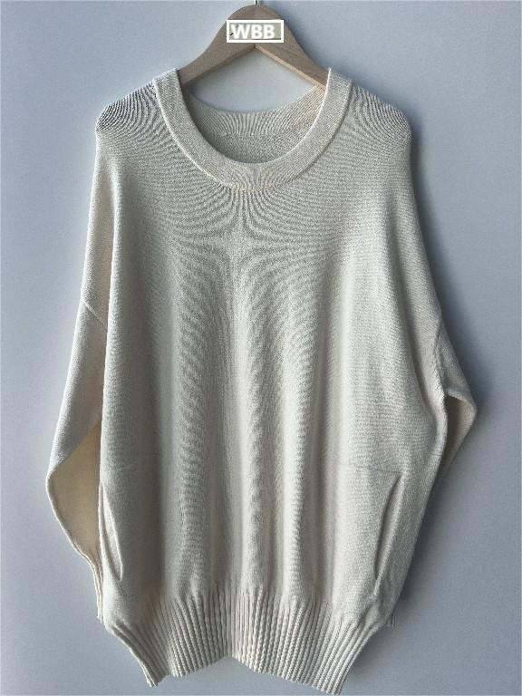 Pull en tricot à cou de cou coton pour femmes